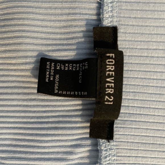 Light Blue Ribbed Skirt - Picture 3 of 4